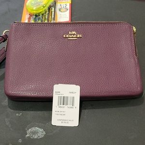 Coach double zip wallet